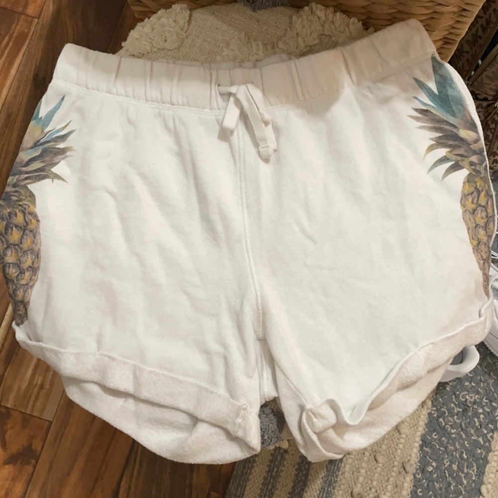 PINK white pineapple shorts